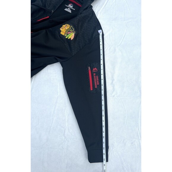 Chicago Blackhawks NHL Men’s Majestic Full Zip Jacket Black Size Medium Poly - Picture 6 of 9